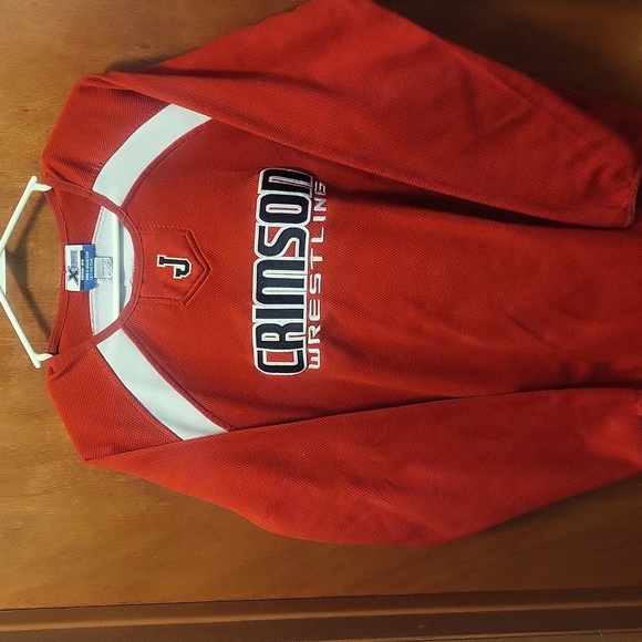 X-Grain Sportswear Crimson Wrestling High School Jersey Sweater - Picture 1 of 5